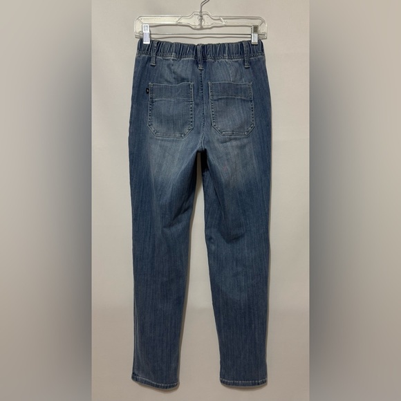 Judy Blue High Rise Boyfriend Jogger Jeans Size 0/24 Blue Drawstring Waist - Picture 16 of 16